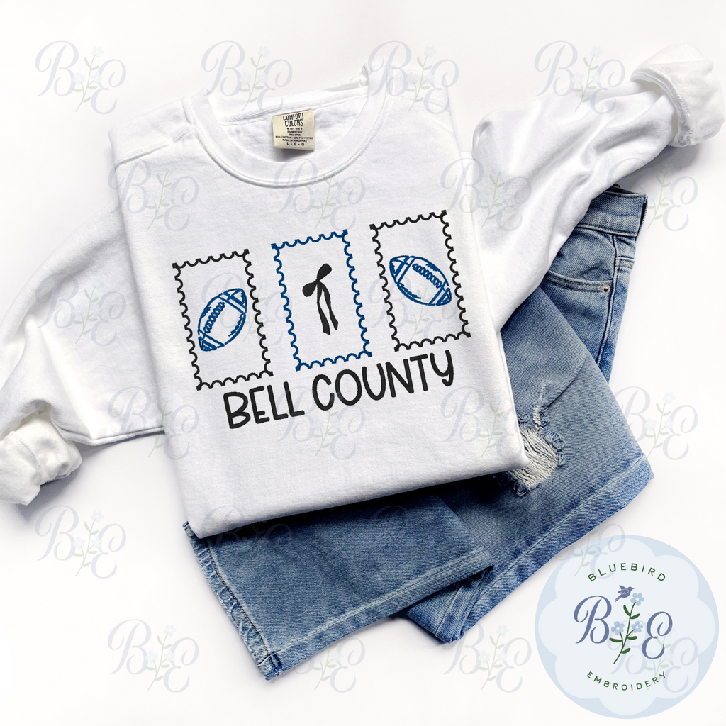 Custom Football Stamps Embroidered