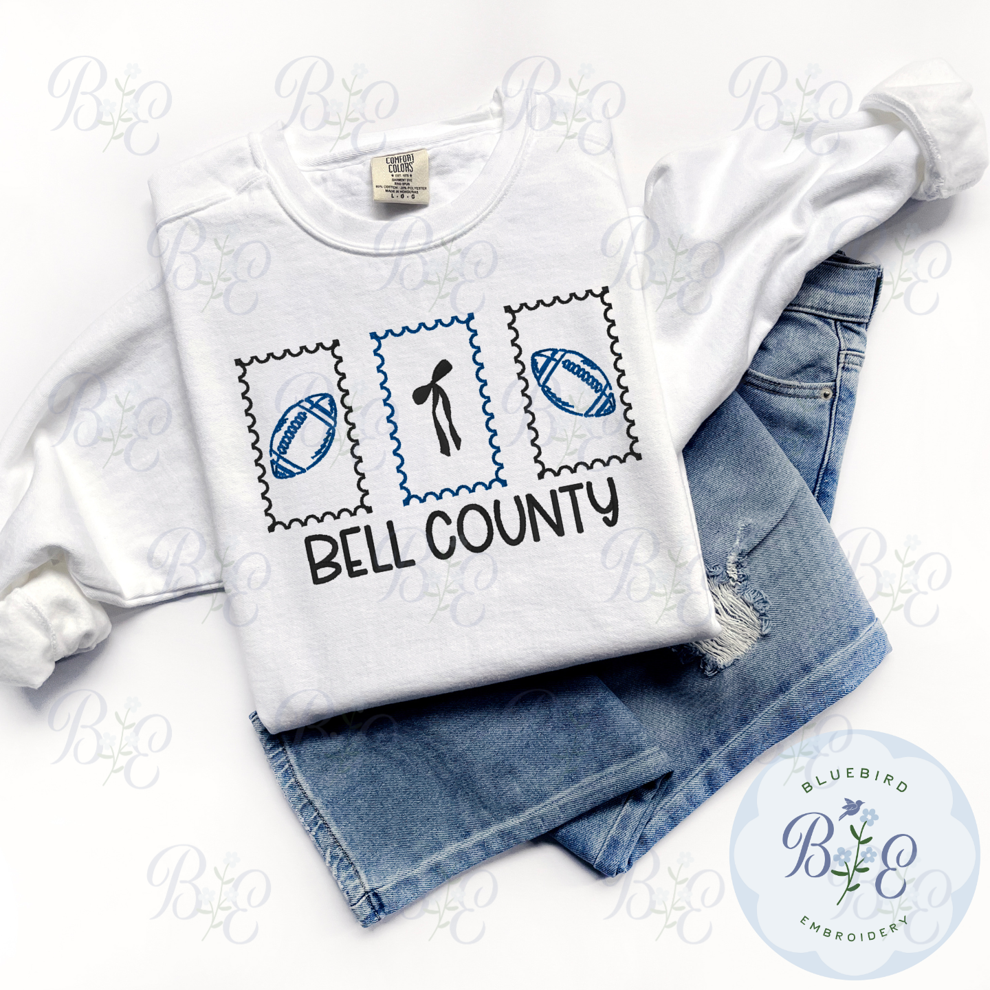 Custom Football Stamps Embroidered