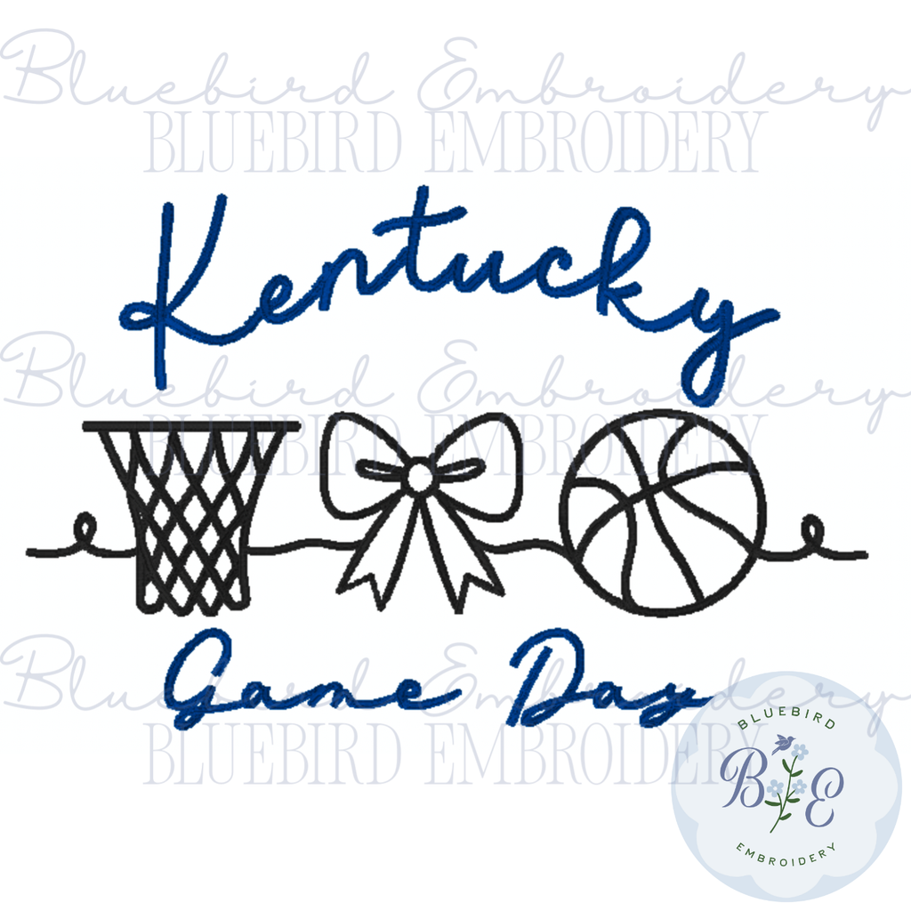 Kentucky Basketball Game Day Digital Embroidery Design