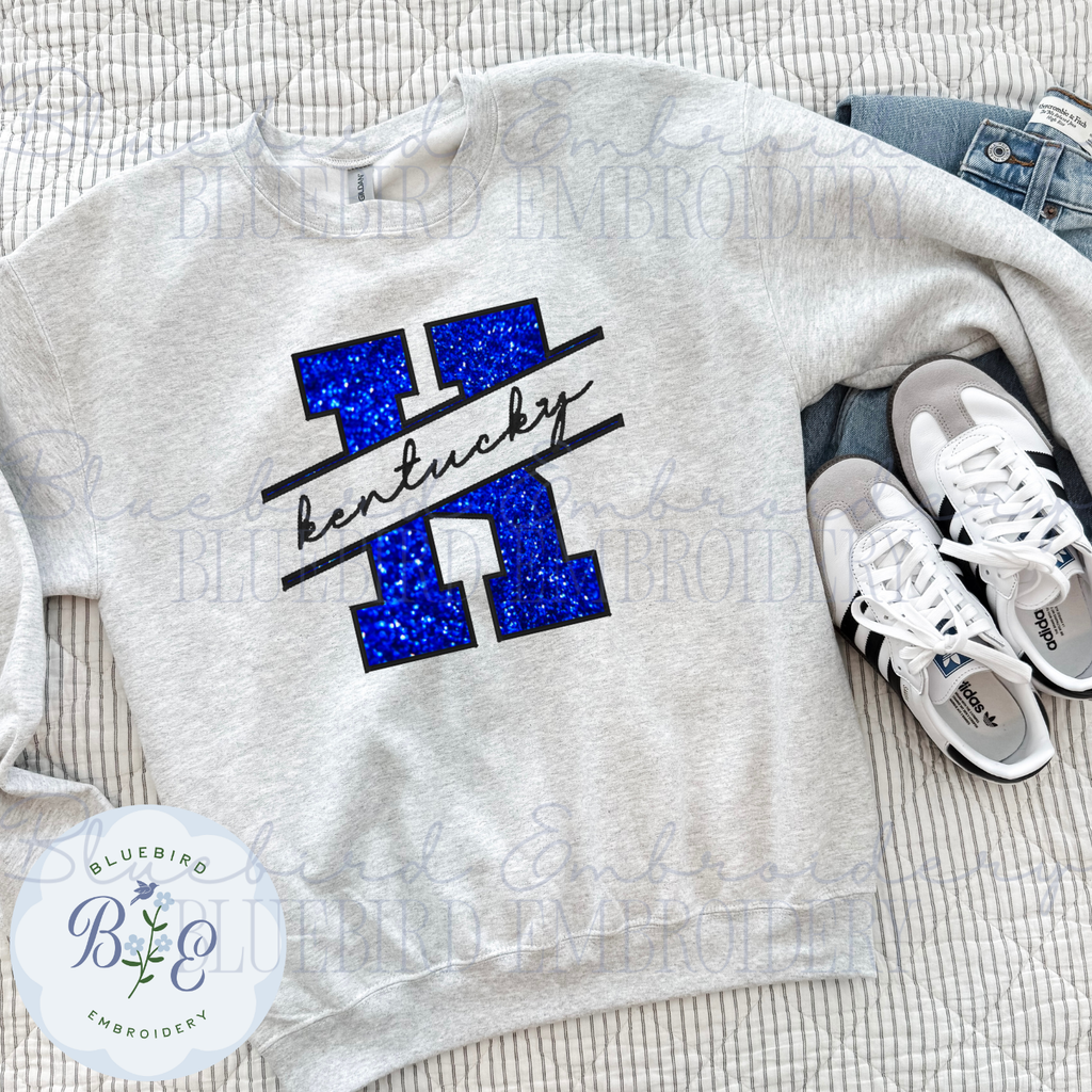 KY State Monogram Applique Embroidered Sweatshirt