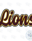 Lions Single Satin Applique Digital Embroidery Design