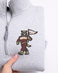 Embroidered Mascot Quarter Zip