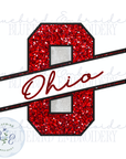 OH State Applique Digital Embroidery Design