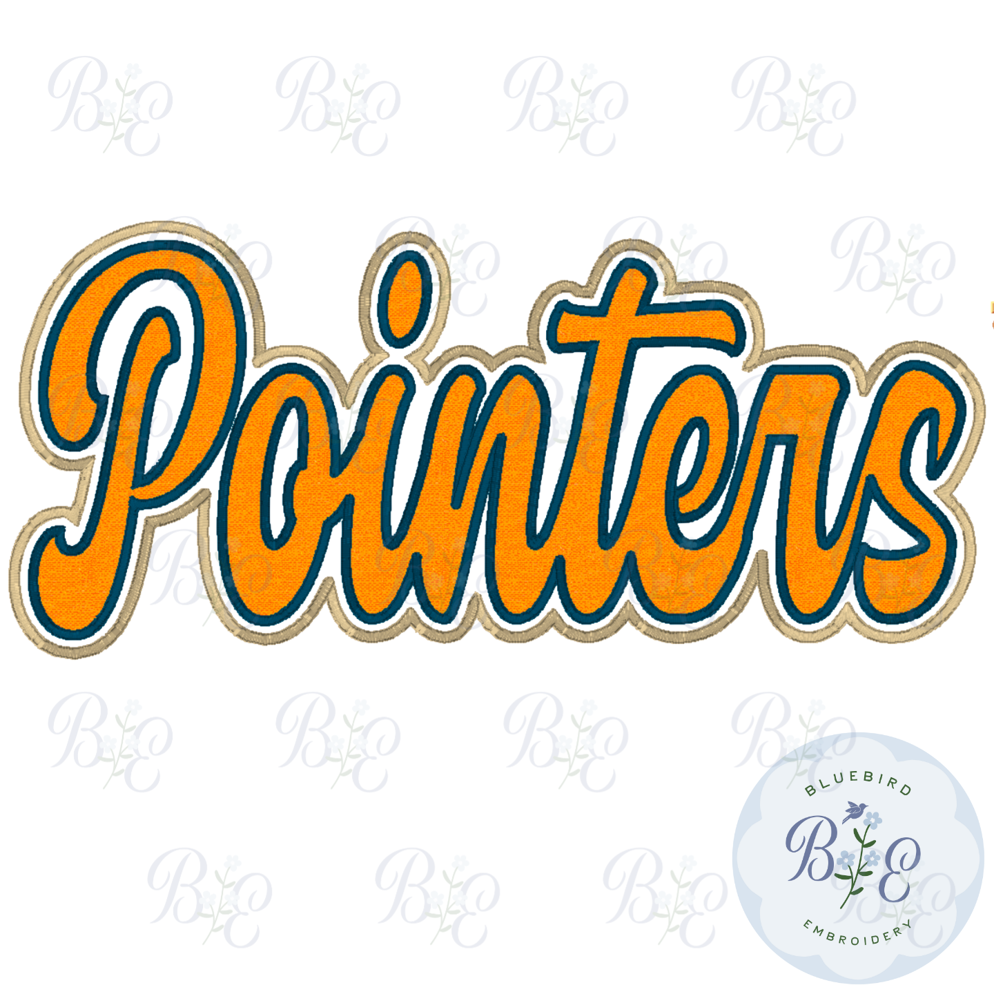 Pointers Single Satin Applique Digital Embroidery Design