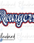 Rangers Single Satin Applique Digital Embroidery Design