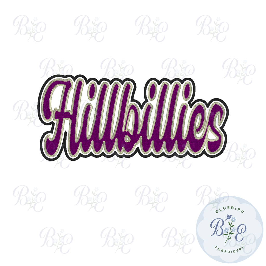 Hillbillies Single Satin Applique Digital Embroidery Design