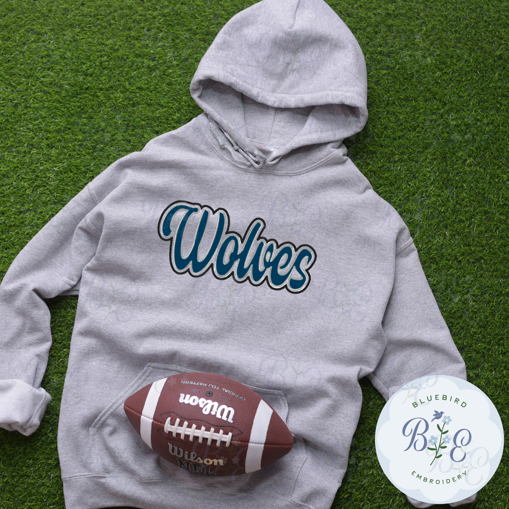 Wolves Single Satin Applique Digital Embroidery Design