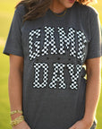 Charcoal Checkered Game Day Tee