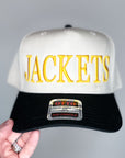 Jackets 3D Puff Embroidered Two-Tone Hat - Bluebird Embroidery