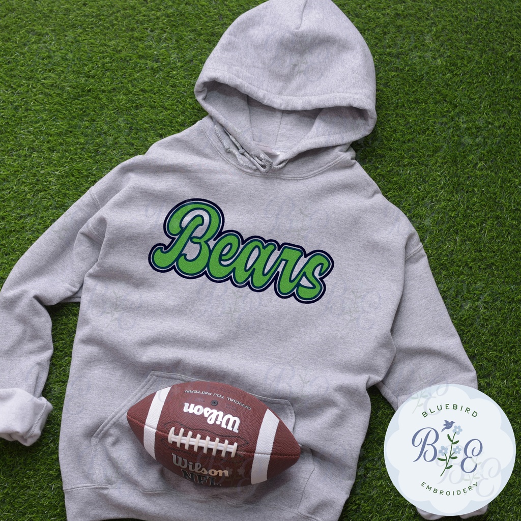 Bears Single Satin Applique Digital Embroidery Design