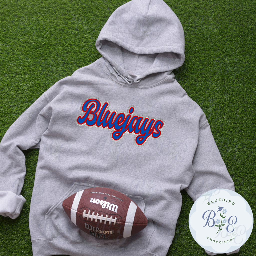 Bluejays Single Satin Applique Digital Embroidery Design