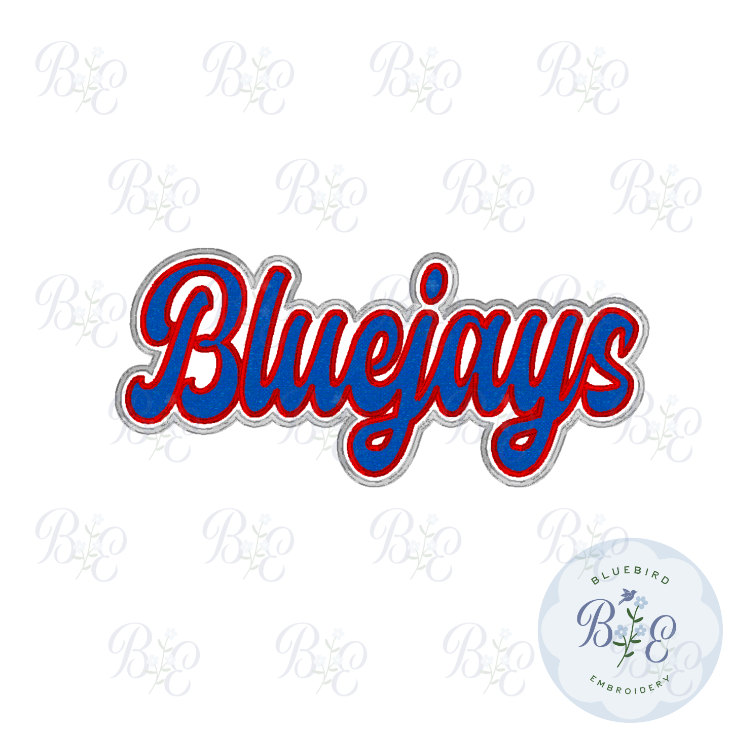 Bluejays Single Satin Applique Digital Embroidery Design