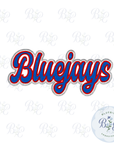 Bluejays Single Satin Applique Digital Embroidery Design