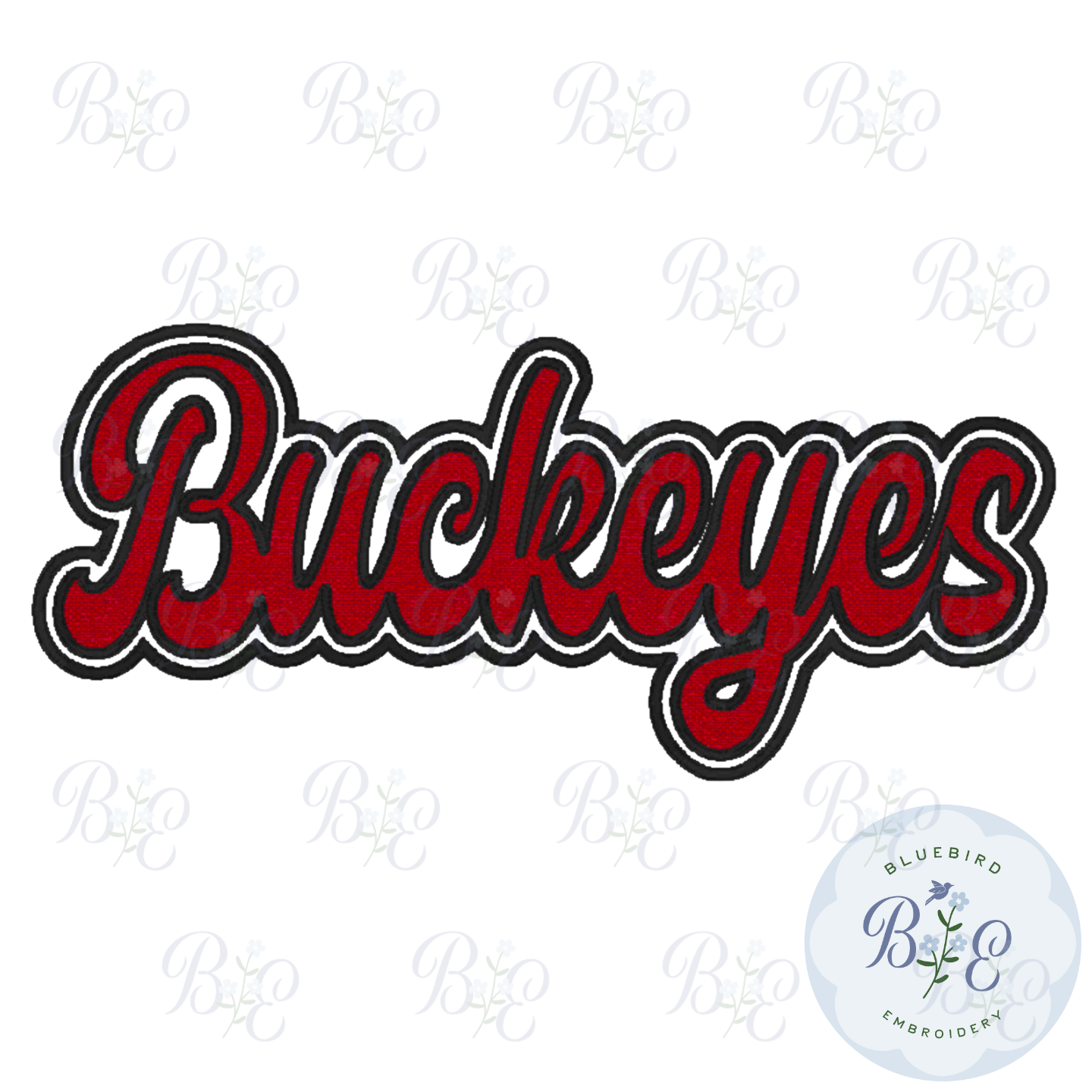 Buckeyes Single Satin Applique Digital Embroidery Design