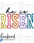 He is Risen Applique Digital Embroidery Design