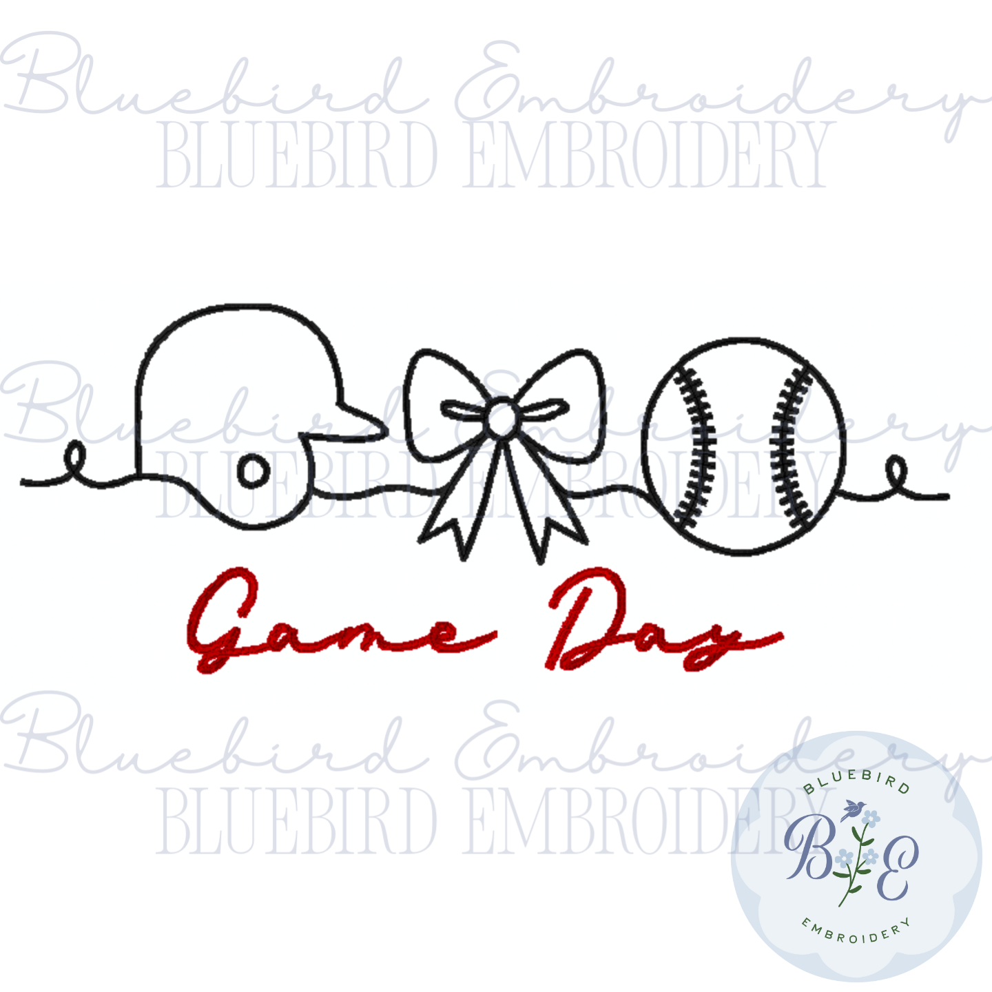 Baseball Game Day Digital Embroidery Design