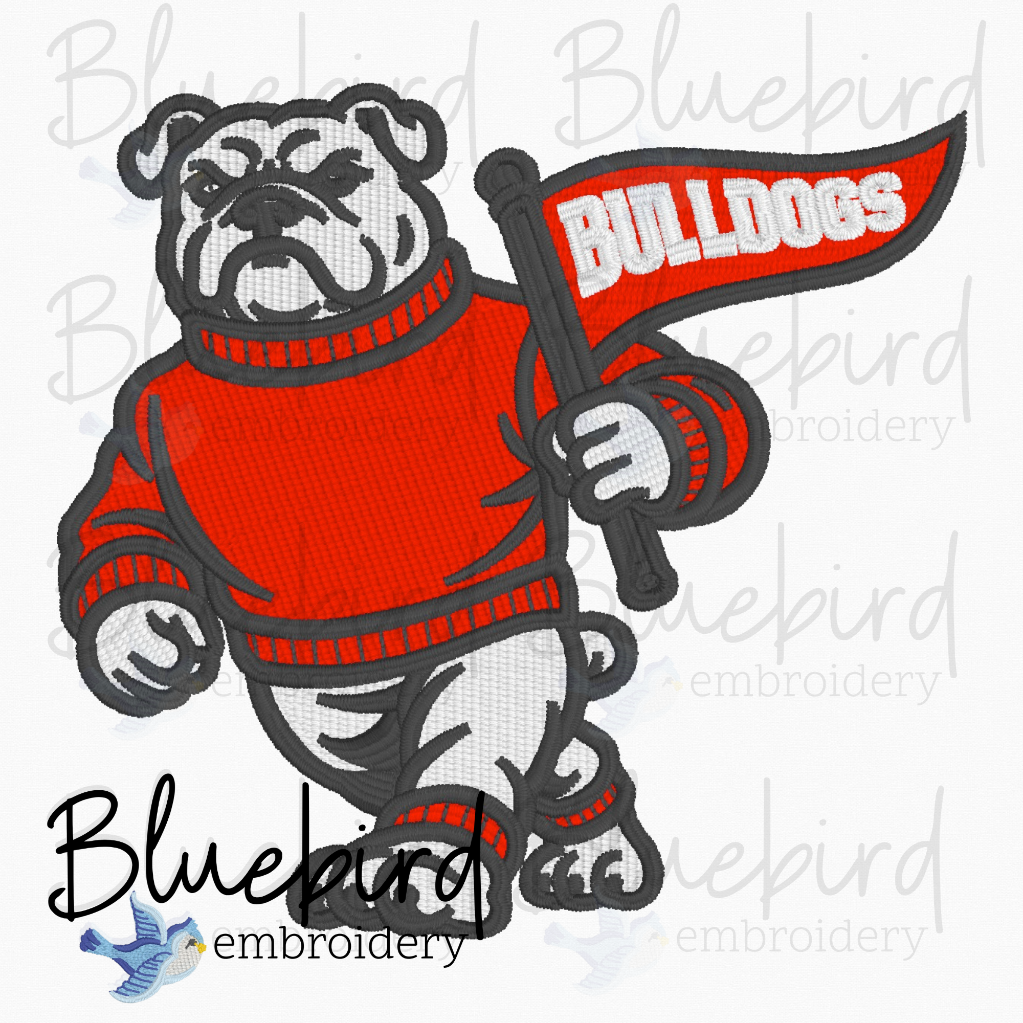 Mascot Embroidery Design – Digital Download | Optional Mascot Personalization