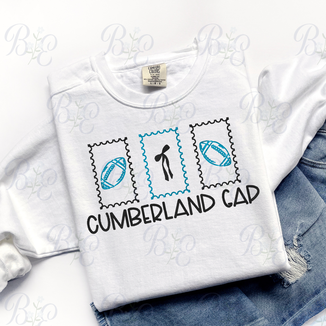 Custom Football Stamps Embroidered