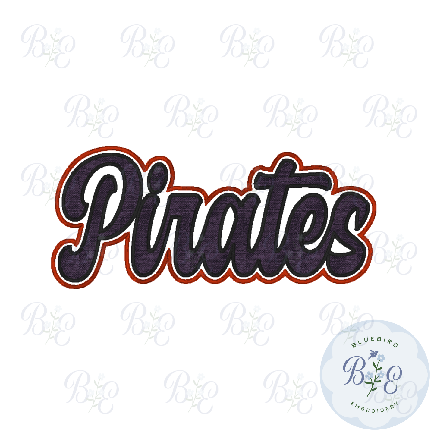 Pirates Single Satin Applique Digital Embroidery Design