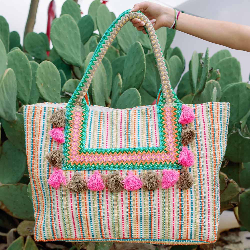 XL Summer Tassel Tote