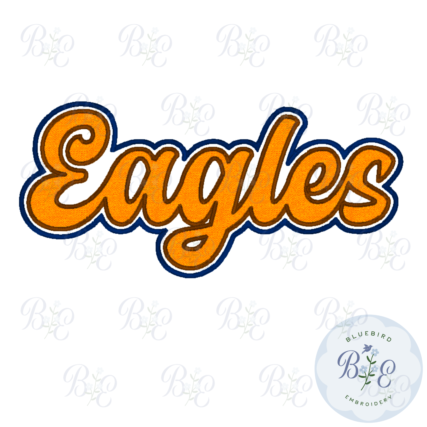 Eagles Single Satin Applique Digital Embroidery Design