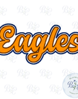 Eagles Single Satin Applique Digital Embroidery Design