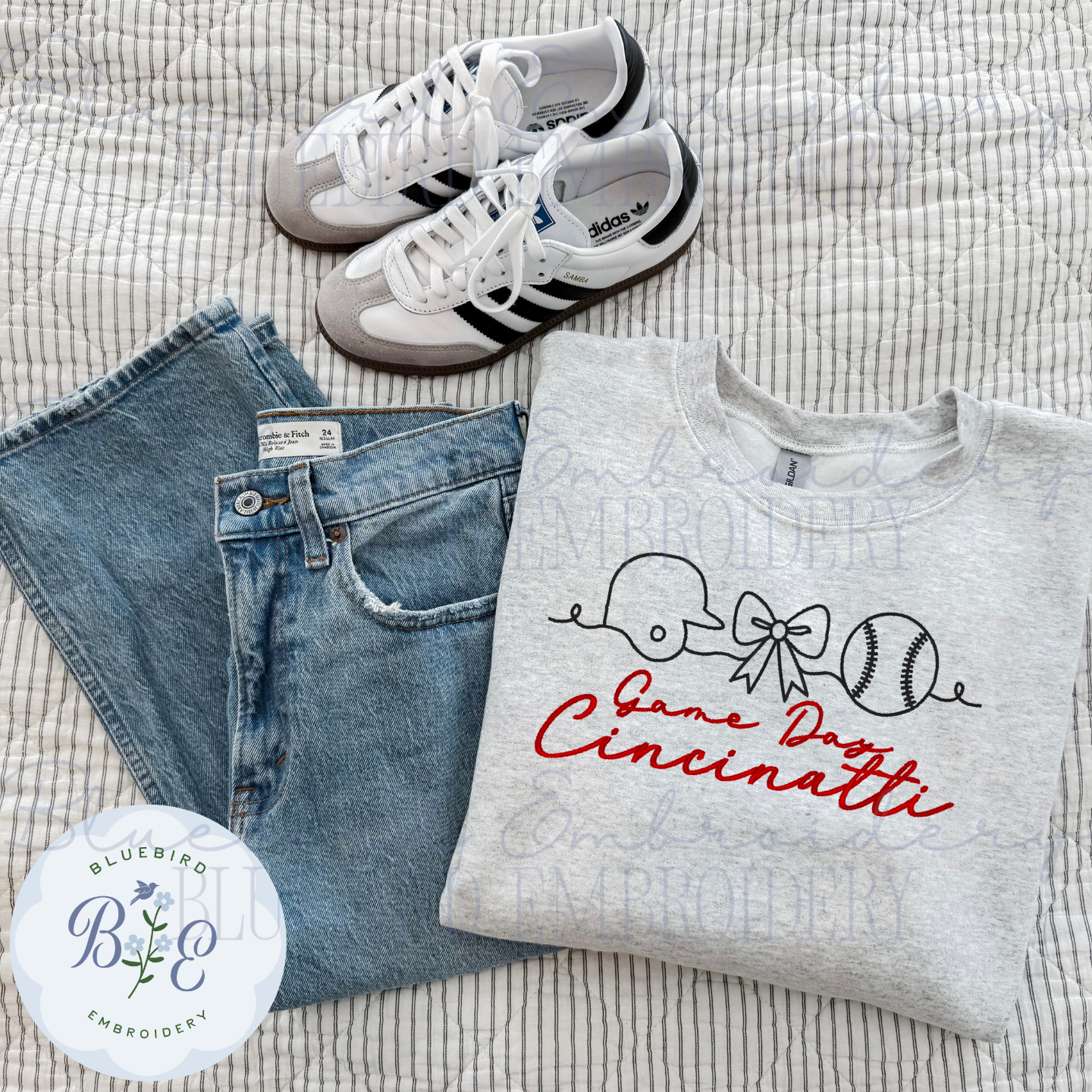 Choose your team! Baseball Game Day Embroidered-Choose your style