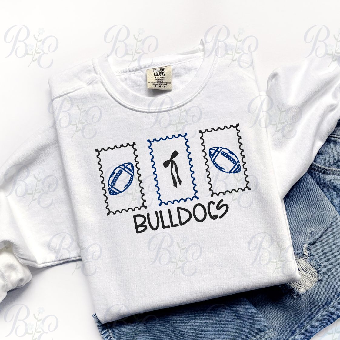Custom Football Stamps Embroidered