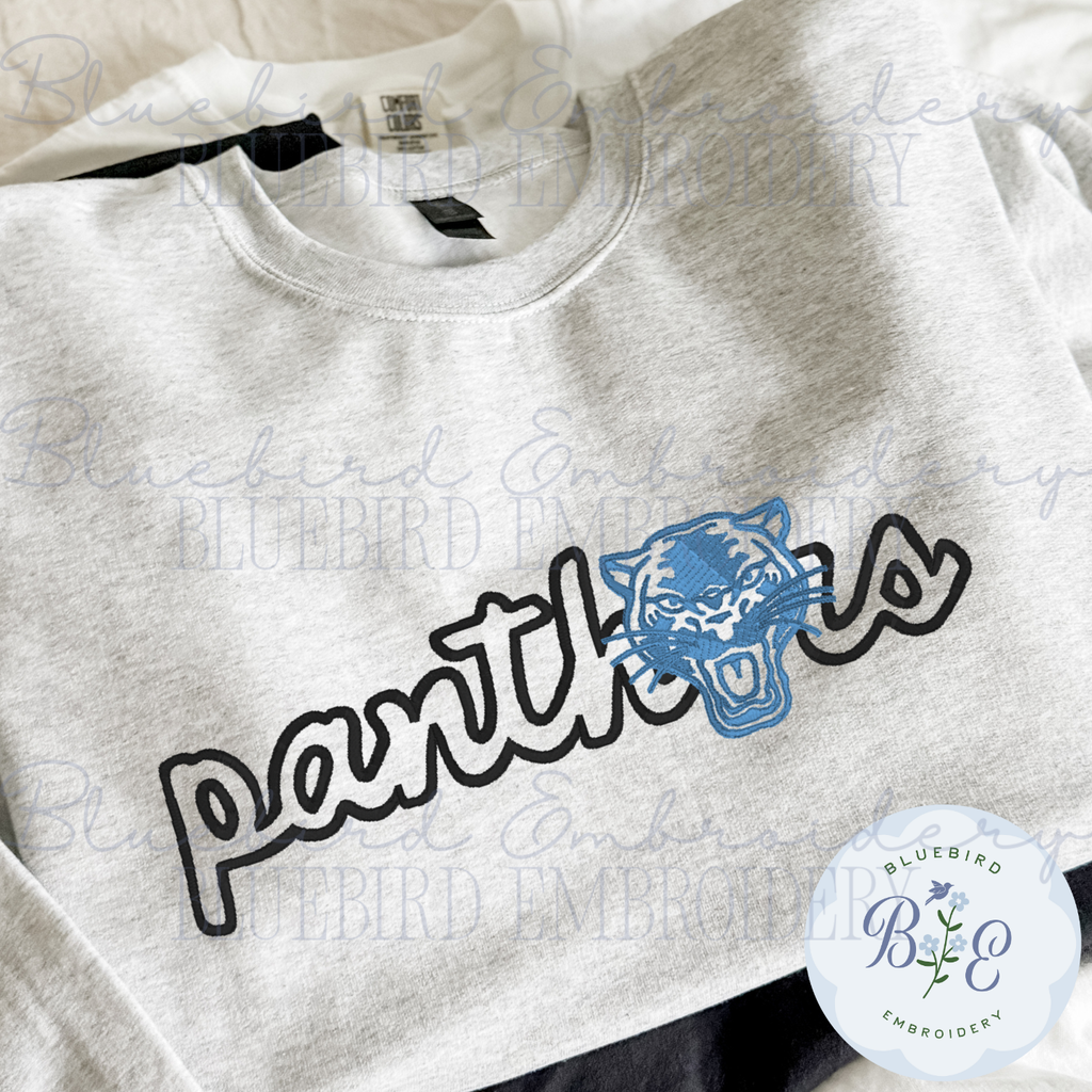 Panthers Outline Embroidered Sweatshirt