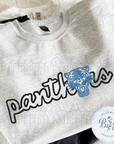 Panthers Outline Embroidered Sweatshirt