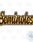 Seminoles Single Satin Applique Digital Embroidery Design