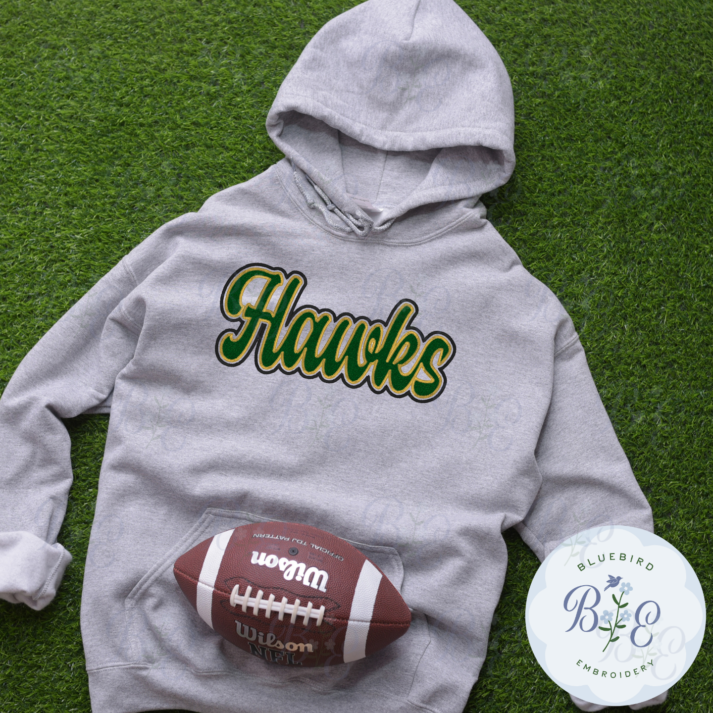 Hawks Single Satin Applique Digital Embroidery Design