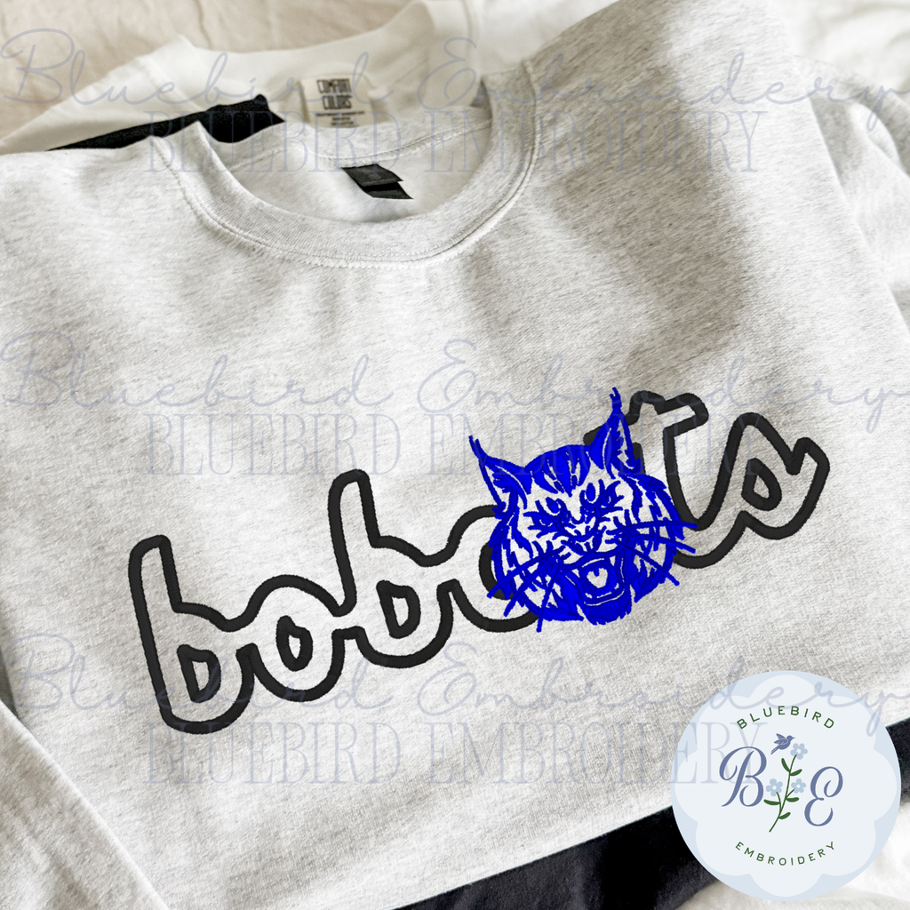 Bobcats Outline Embroidered Sweatshirt