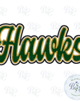 Hawks Single Satin Applique Digital Embroidery Design