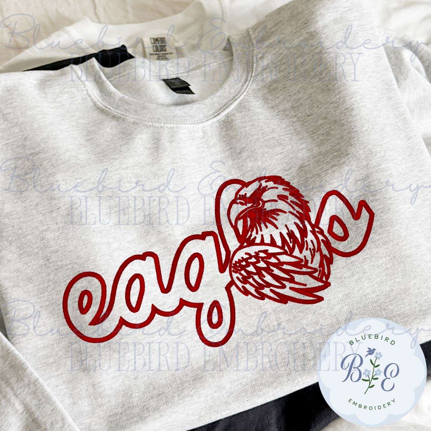 Eagles Outline Embroidered Sweatshirt
