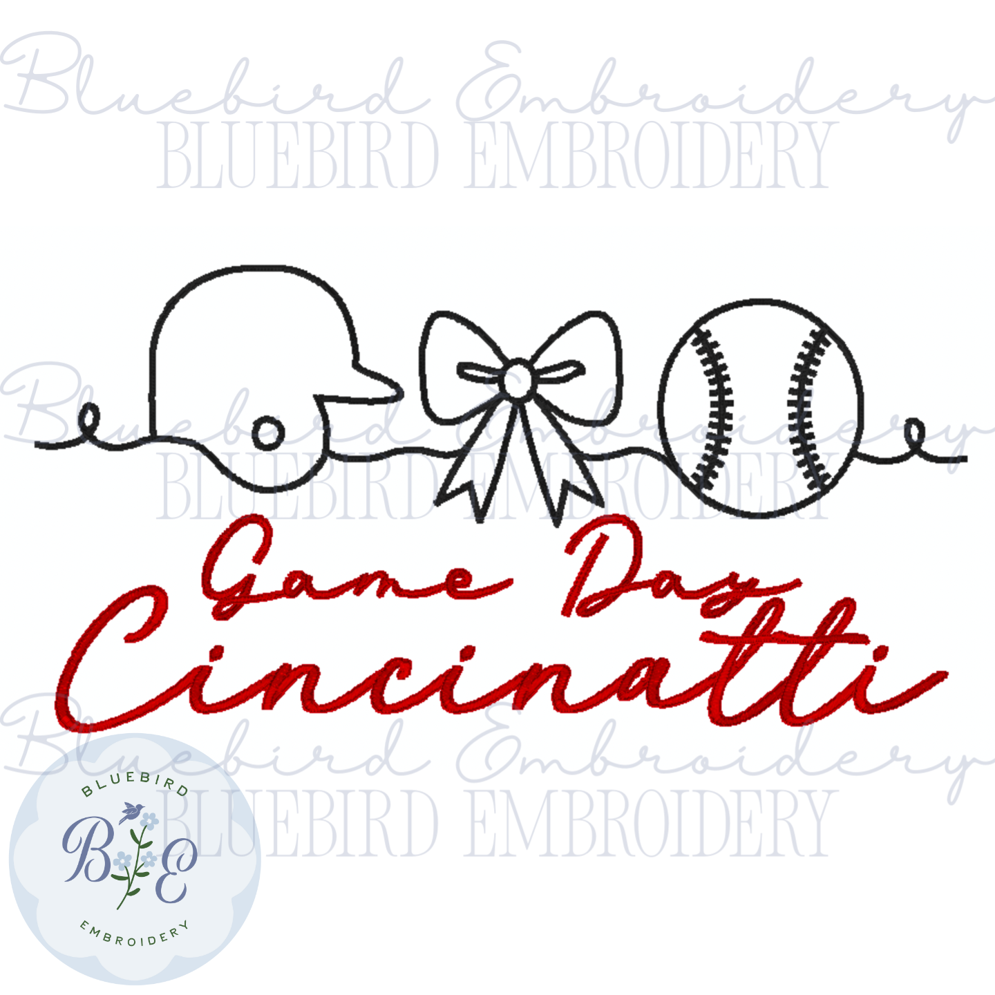 Choose your team! Baseball Game Day Embroidered-Choose your style