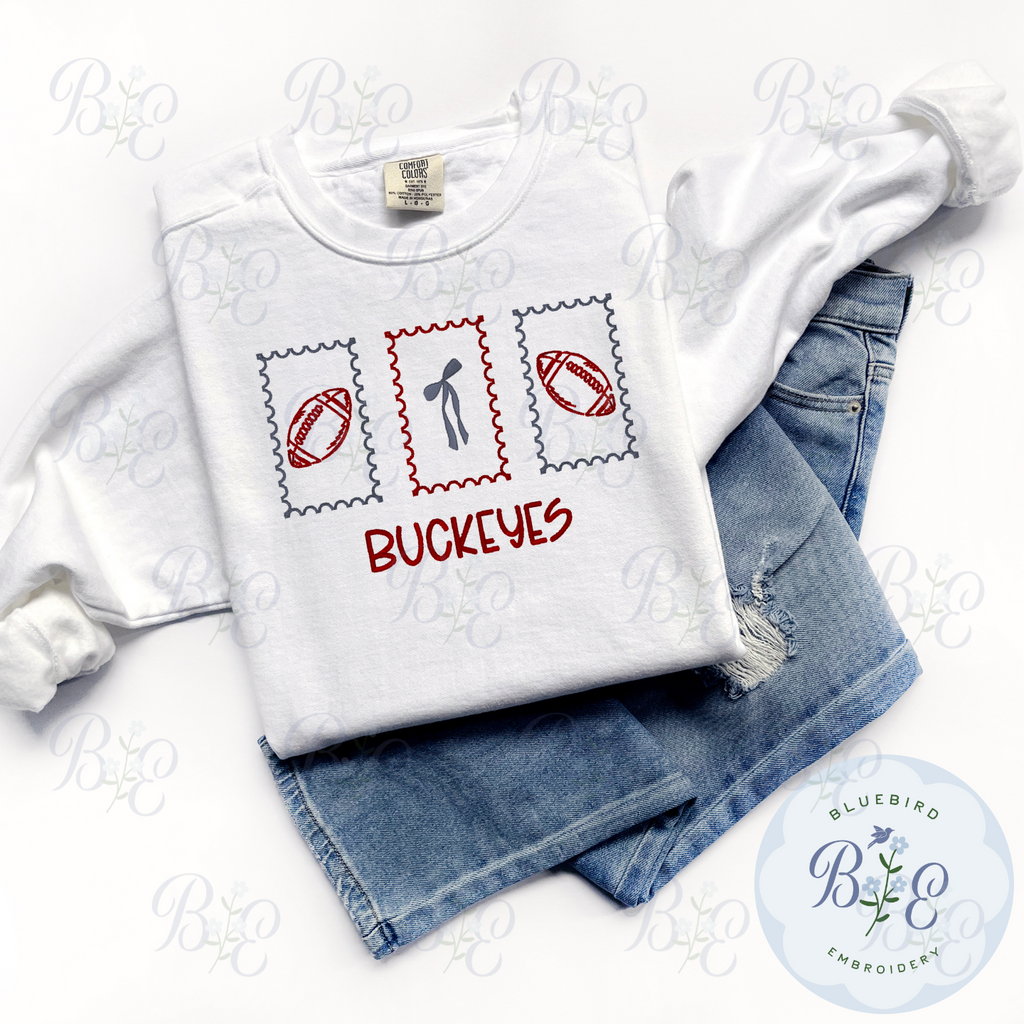 Custom Football Stamps Embroidered