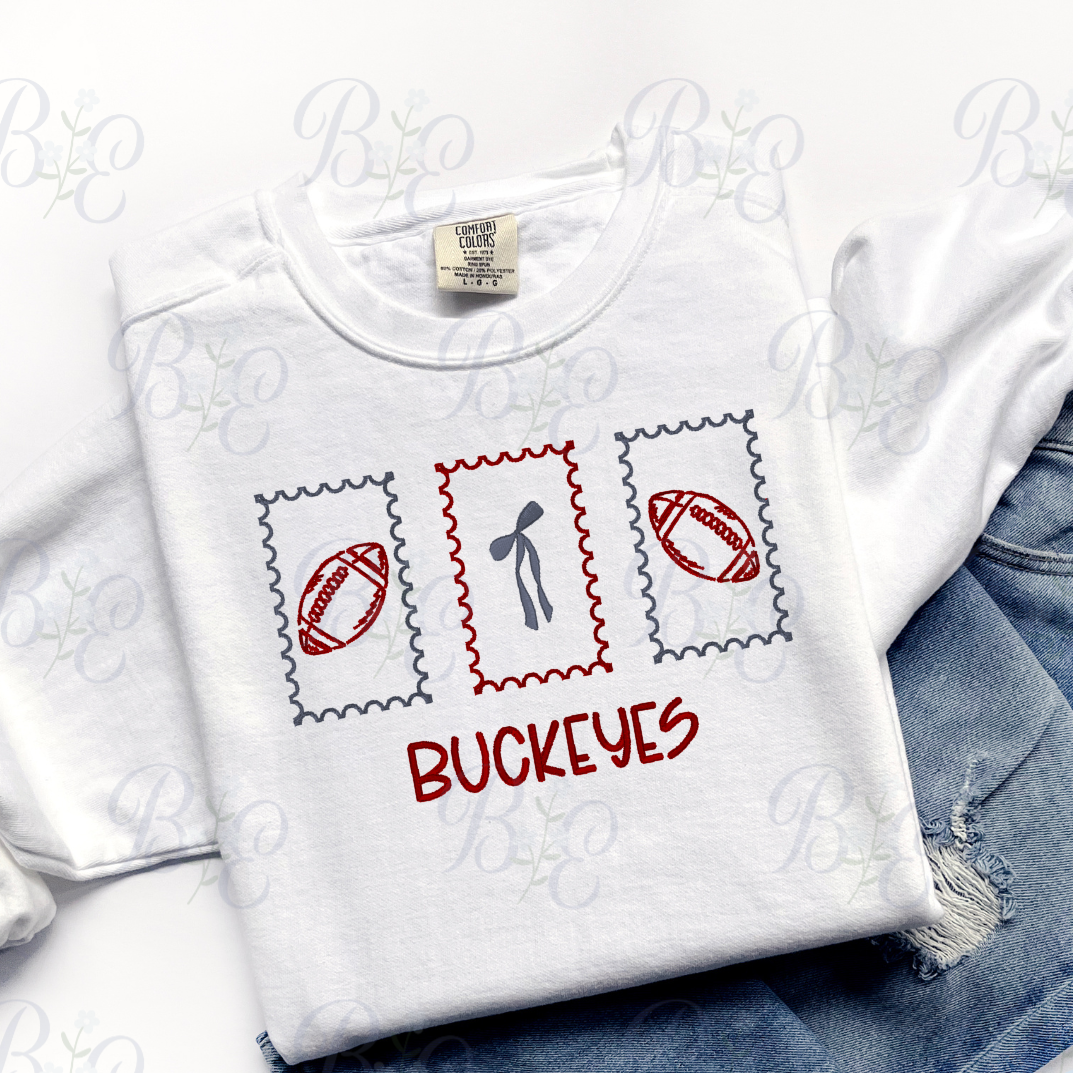 Custom Football Stamps Embroidered