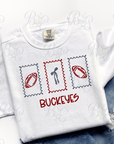 Custom Football Stamps Embroidered