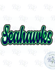 Seahawks  Single Satin Applique Digital Embroidery Design
