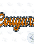 Cougars Single Satin Applique Digital Embroidery Design