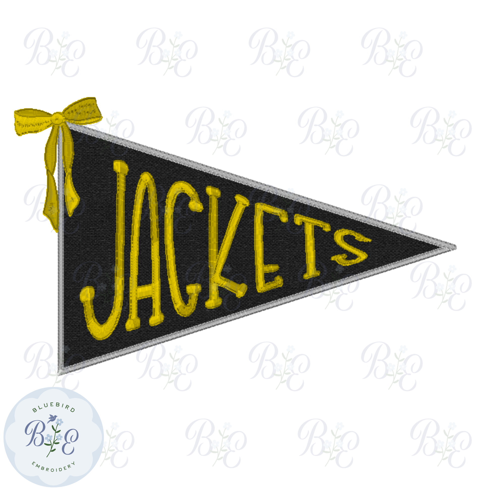 Applique Pennant Jackets Digital Embroidery Design