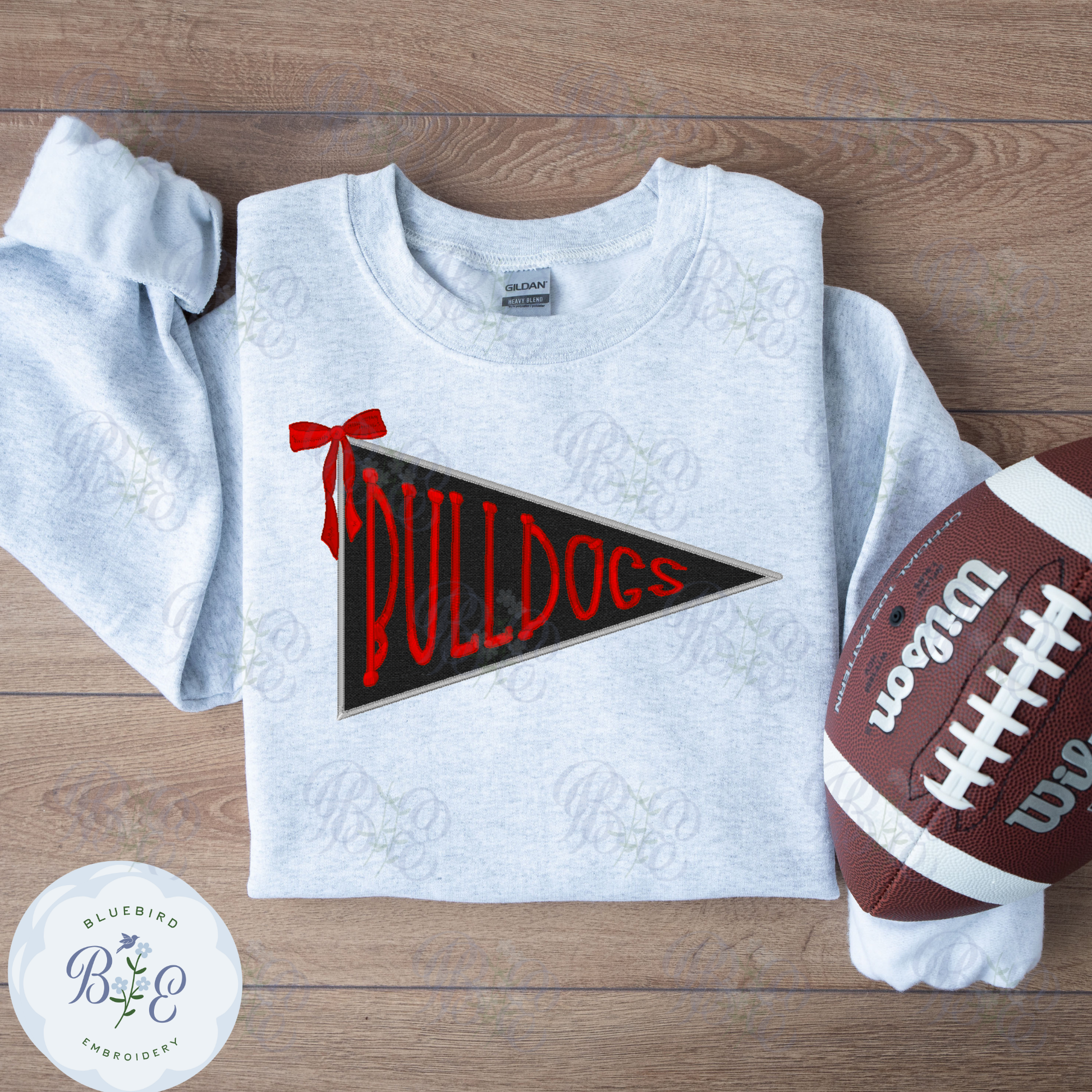 Applique Pennant Bulldogs Digital Embroidery Design