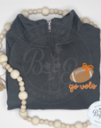 Quarter Zip Embroidered Football Design