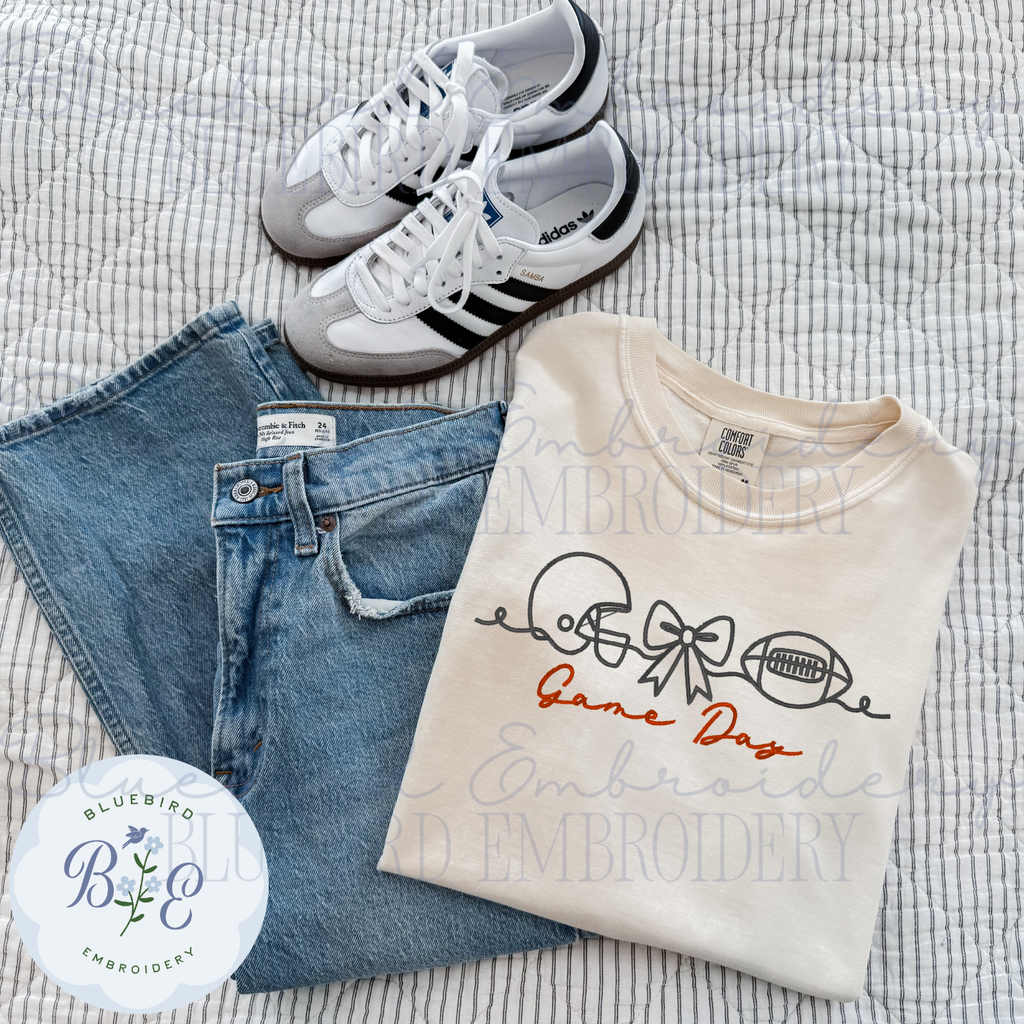 Football Game Day Embroidered-Choose your style