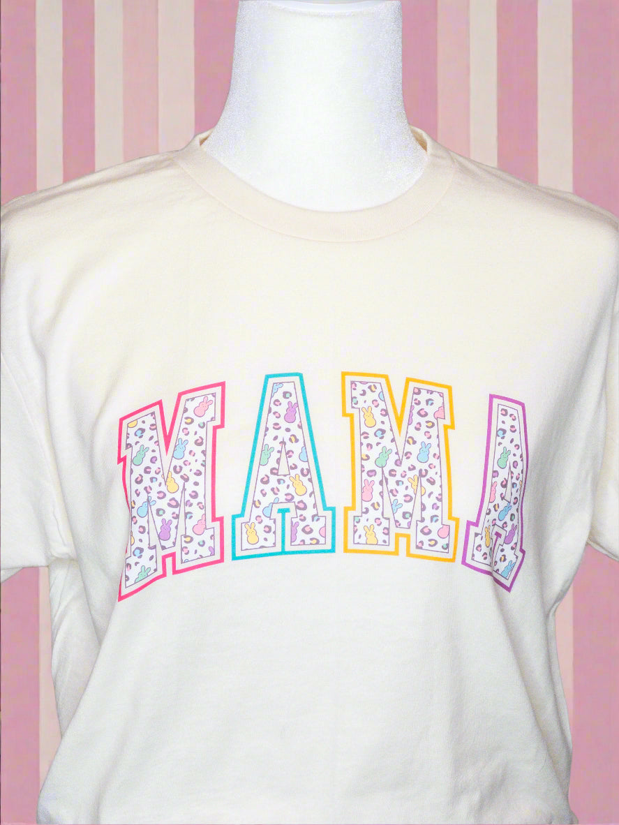 MAMA Easter Leopard Bunnies Tee