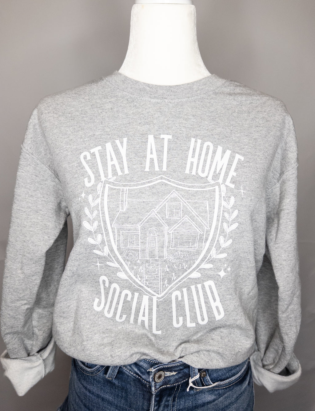** Limited Edition** Stay at Home Social Club Screen Printed Crewneck