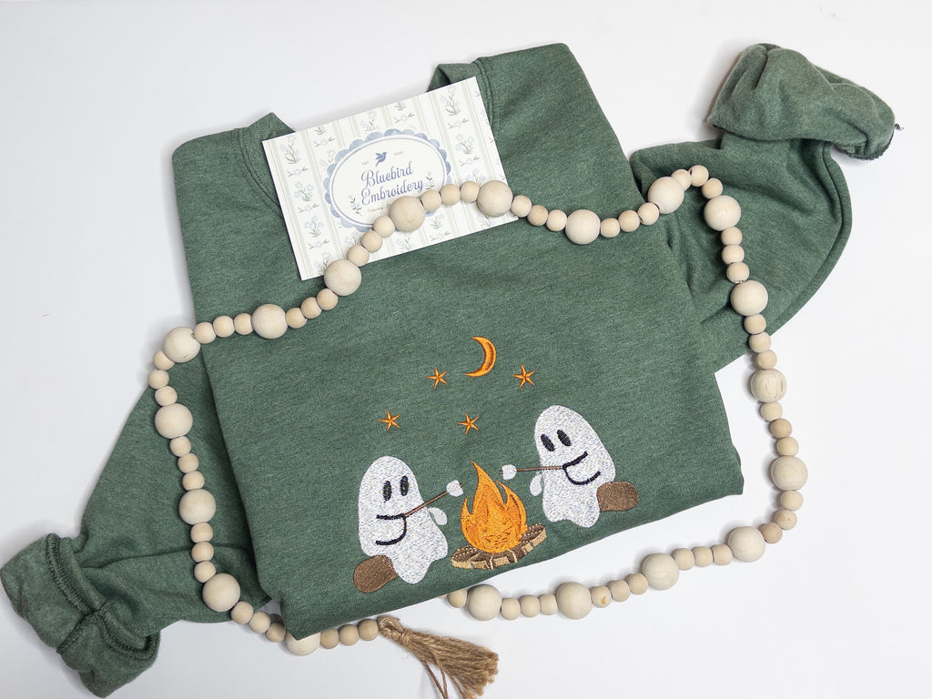Ghost Campfire Embroidered Sweatshirt
