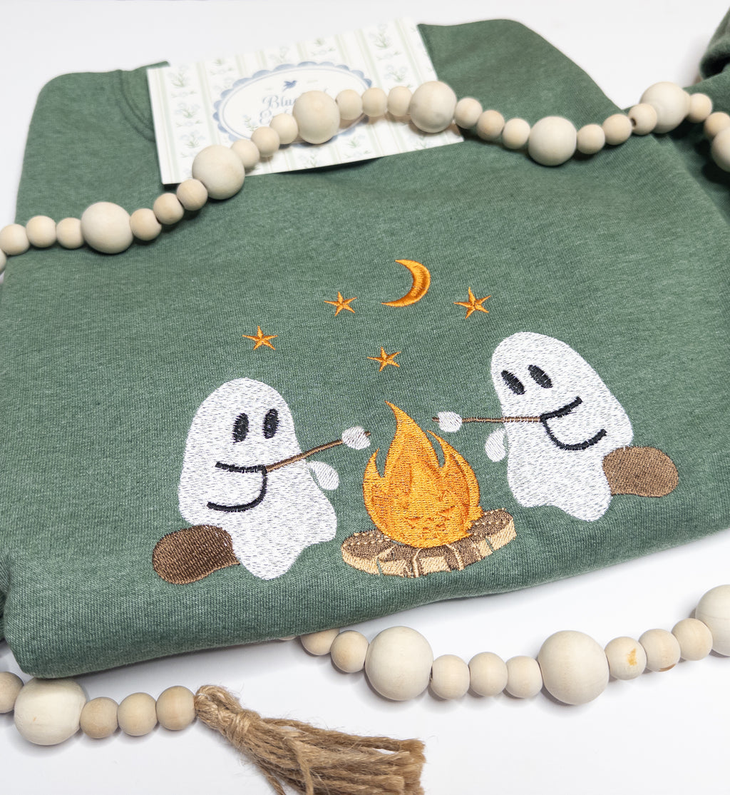 Ghost Campfire Embroidered Sweatshirt