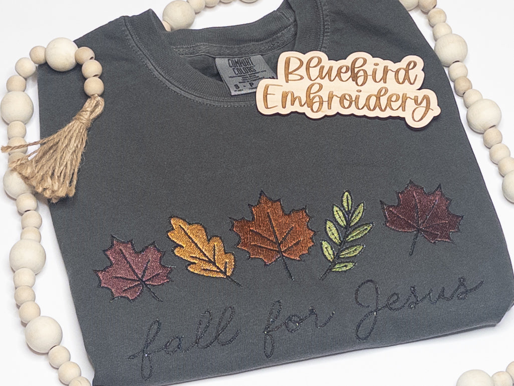 Fall for Jesus Embroidered Tee